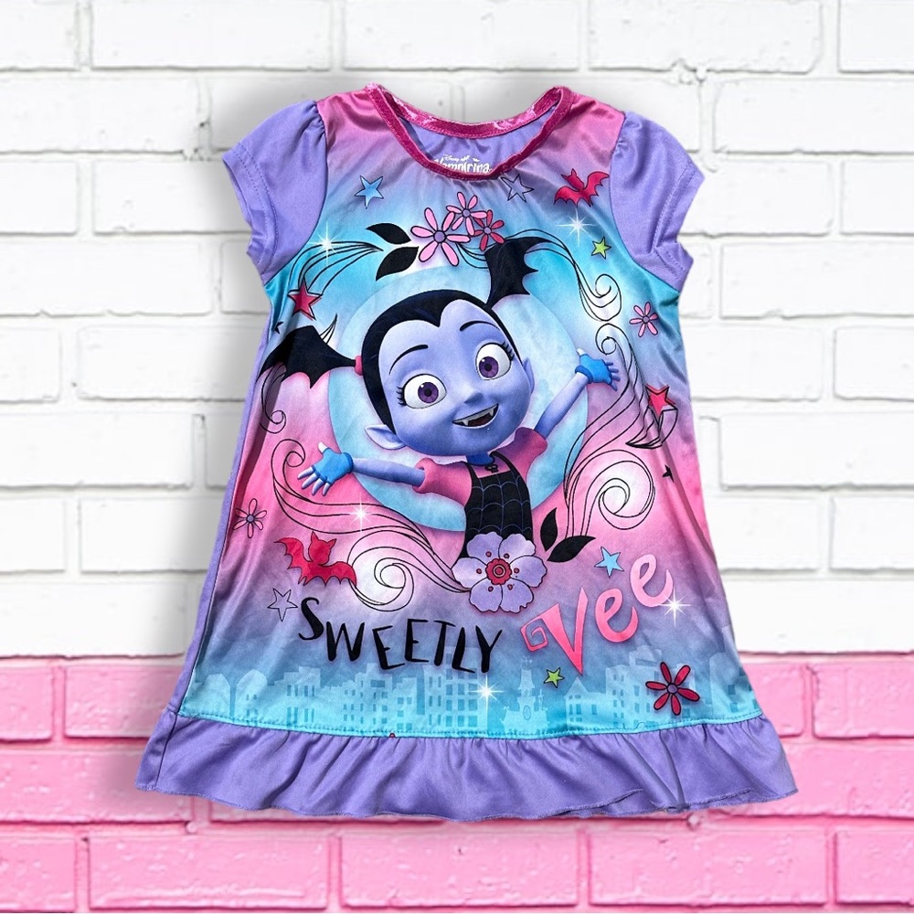 Vampirina Sweetly Vee Disney Ruffle Girls Nightgown Pajama 3T